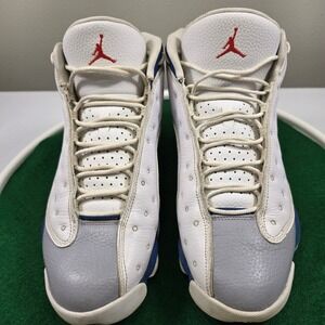 Jordan 13 Retro Sneakers Mens 11.5 French Blue/White/Grey Leather Athletic Clean